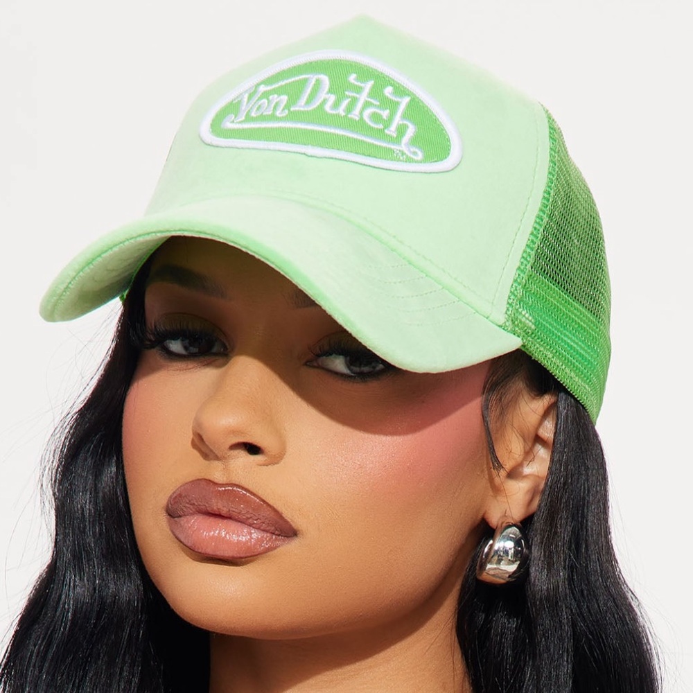 Von Dutch Green Mesh Trucker Hat